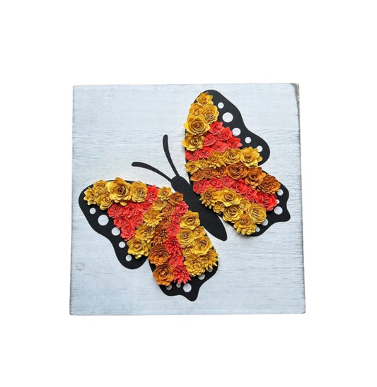 Molly the Monarch Butterfly 10” x 10” Flower Board