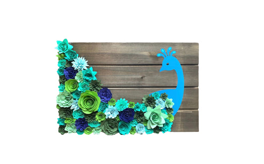 Tiffany Peacock 11” x 17” Flower Board