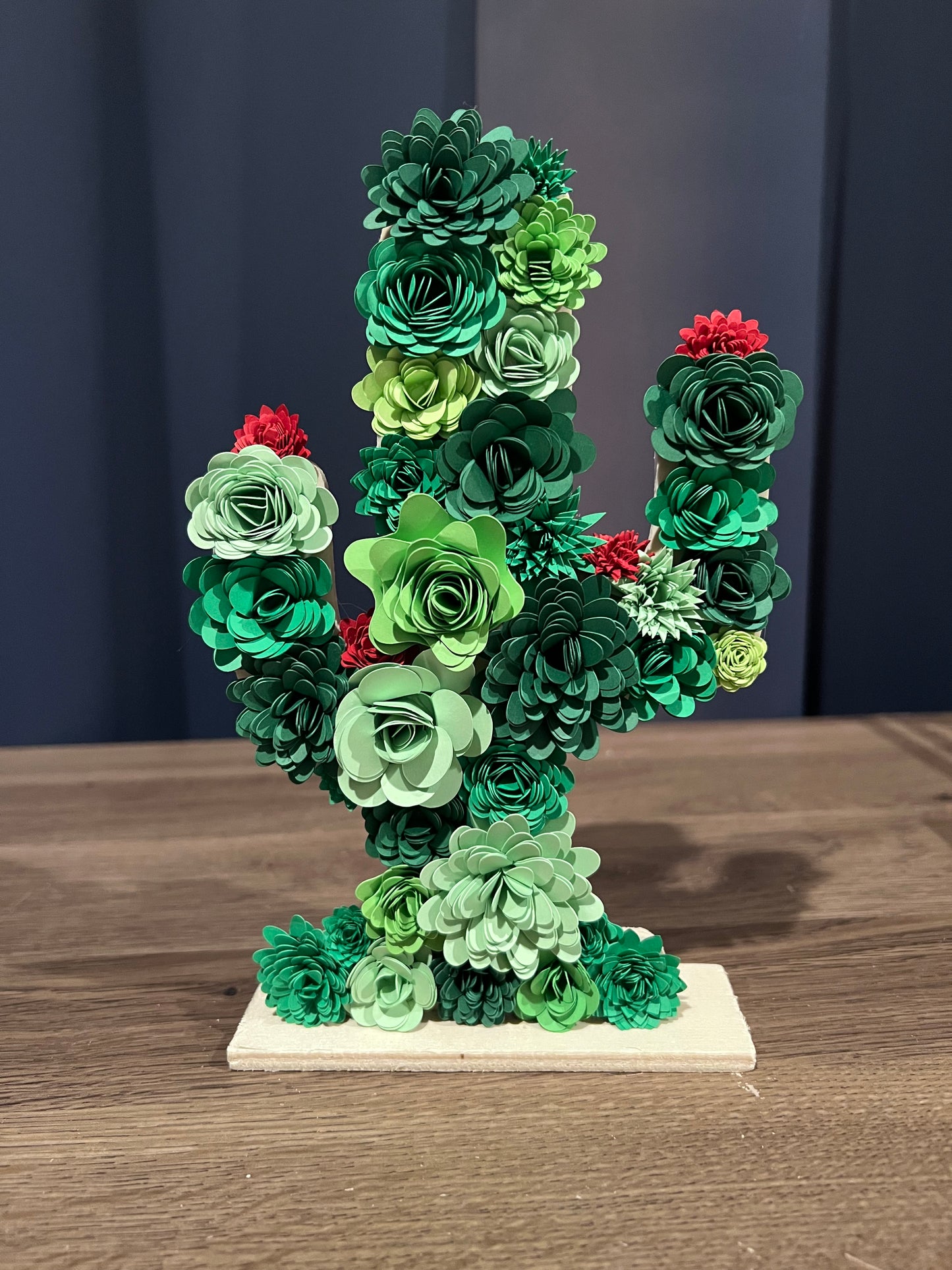 8" x 5” Paper Flower Cactus